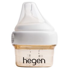 hegen 台灣公司貨 金色奇蹟 PPSU多功能方圓型寬口奶瓶 0歲以上, 金色透明色, 60ml, 1個