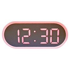 mooas LED 鏡面迷你時鐘, 粉色