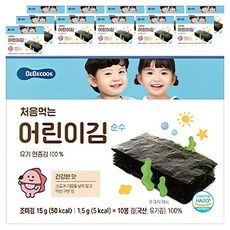 베베쿡 처음 먹는 어린이 김, 15g, 12개, 순수