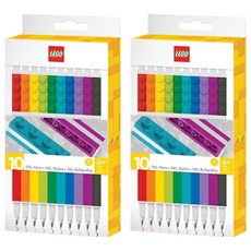 LEGO 樂高 積木原子筆 10支裝 凝膠筆, 53100, 2盒
