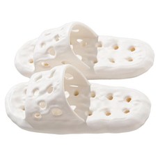 Nizeu 高級防滑EVA浴室拖鞋, 1個, 白色