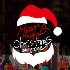 Mungkiwoldeu 聖誕節窗戶玻璃貼紙 雪花貼紙 貼膜, 聖誕老人徽章03