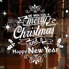 Mungkiwoldeu 聖誕節玻璃雪花貼紙 貼膜, S4_070 Typo Christmas 02