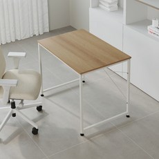 소프시스 위더스 멀티 책상 860, 티크판넬 + 화이트프레임