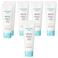 Gungjung Secret Baby 溫和牙膏 淡桃味, 80g, 6個