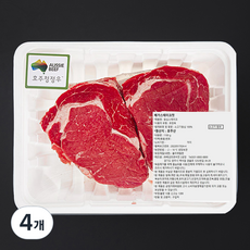 호주산 등심 메가 스테이크용 (냉장), 900g, 4개