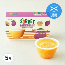 FruitMoji 패션프루트 소르베 (냉동), 105g, 5개, 4개입