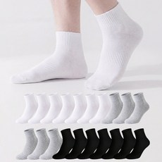 삭스판다 20켤레 남성용 발이 편한 카바 밴딩 중목 양말