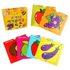 그린키즈 별초롱 아기손 퍼즐 과일 야채, 1개, 38피스