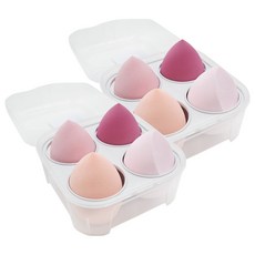 MAFFICK 美妝蛋組 4入 快速完妝 附收納盒, 水蜜桃色系, 2組
