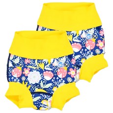 Splash About Happy Nappy Duo 銀離子3D雙層游泳尿布褲, 環保省錢可重複使用, XL, 2件