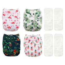 Nora’s Nursery 成長型口袋式布尿布4件組 附尿墊, 好來塢酒店, 1組