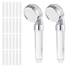 켄타 수압상승 필터샤워기 + 마이크로필터 12p 세트, 2개, 혼합색상