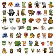 Italian brainrot角色貼紙 55種組, 混色, 4套