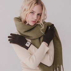 미치코런던 플레인 겨울 울 니트 머플러 목도리