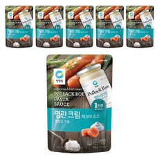 청정원 싱글 파우치 명란 크림 파스타 소스, 150g, 6개