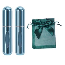 ajj 휴대용 향수 공병 5ml x 2p + 파우치 세트, 1개, 10 브라이트 블루