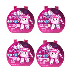 로보카폴리 복숭아맛 비타민D 엠버 철캔가방 4p, 18정, 4개