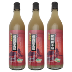 陳稼莊 優級糙米醋, 600ml, 3瓶