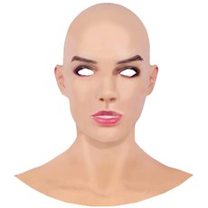 女性特殊化妝經典矽膠面具 36*37*56cm, 1個, 淺褐色