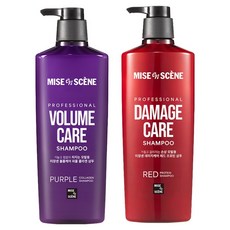 미쟝센 볼륨케어 퍼플 콜라겐 샴푸 680ml + 데미지케어 레드 프로틴 샴푸 680ml, 1개