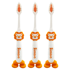 Simba 小獅王辛巴 不倒翁牙刷 2~8歲, 顏色隨機, 3支