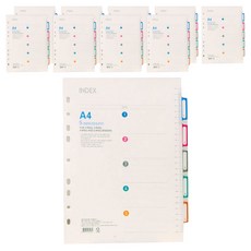 Heemang 希望文件PP 5分類索引資料夾, 混色, 10個