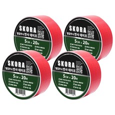 스코라 고휘도 반사 테이프, 4개, 레드