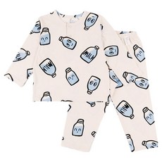 메이키즈 아동용 큐트밀크 피치기모파자마 상하세트