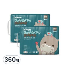 케이맘 듀얼스토리 밴드형 기저귀 아동용, 중형(M), 360매