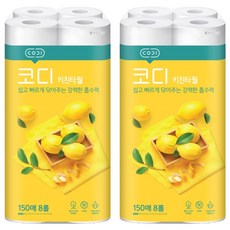 CODI 廚房紙巾, 150張, 16捲