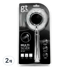 multi silver蓮蓬頭, 銀色, 2個