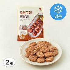 마니커에프앤지 오븐구이떡갈비 (냉동), 1kg, 2개