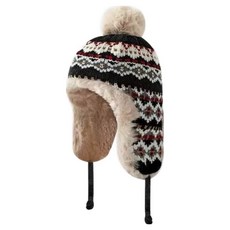 Parajuni 民族風刷毛內襯護耳戶外運動帽 HJ0843, 黑色, 1個