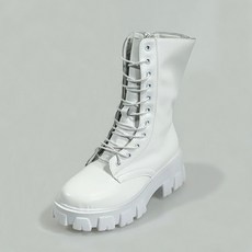 shoes& 中筒綁帶厚底軍靴 SN601