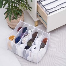 빌드온 망사 메쉬 칸막이 옷장 정리함 6칸, 화이트, 5개
