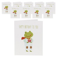 헬로우모리스 생일축하해 개골 카드 10입, 혼합색상, 1세트