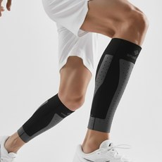 斯瑪特 新材質運動8重貼紮超薄小腿護具 小腿套 左右套組 SS-C01, 1套, 黑色