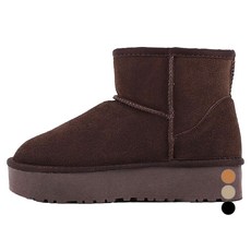 trisha Tamina 女款天然皮革天然羊毛厚底迷你雪靴 UG-K381