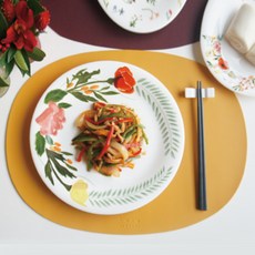 트위그뉴욕 데코 오발매트, 옐로우, 45 x 34.5cm, 1개