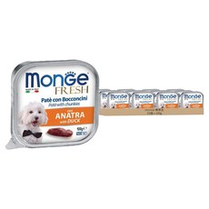 monGe 瑪恩吉 倍愛滿滿 主食犬餐盒, 32個, 100g, 鮮鴨