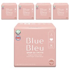 Blue Bleu 棉質包覆褲型衛生棉, M(85~95cm), 4片, 5包