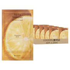 LEADERS 麗得姿 維他命緊緻修復面膜 Set 10片 Vita Toning skin renewal mask, 1盒