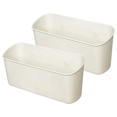 Sanada Seiko jabu浴室吸盤小物盒 2入, 1組, 米白色