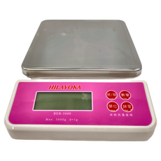 TRIARROW 三箭牌 電子料理秤 BEB-3040 ABS塑料本體+附不鏽鋼秤盤, 3kg, Pink
