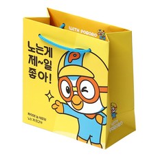 포포팬시 위드 뽀로로 쪼꼬미 쇼핑백, 옐로우, 10개