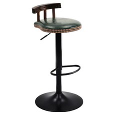 復古風升降吧台椅 450 x 450 x 450 13kg, 綠色, 1個