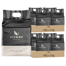Hi Cat Litter 豆腐貓砂, 2kg, 8袋, 竹炭