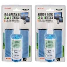 Kinyo 液晶螢幕清潔組 清潔劑100ml + 清潔布185 x 115mm 150g, CK-001, 2組
