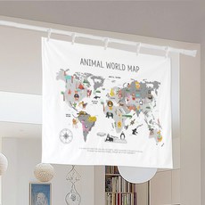 SANGSANG HOO 布掛畫, 世界地圖 動物